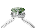 White gold Fancy Green Heart  Brilliant Solitaire Engagement Ring with Six-Prong Setting and Classic Band_4