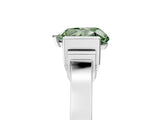 White gold Fancy Green Heart Cut Brilliant Solitaire Diamond Ring with Channel Set Band and Bar Prong Setting_11