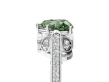 White gold Fancy Green Heart  Cut Cathedral Pave Diamond Engagement Ring with Six-Prong Setting_37