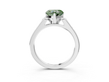 White gold Fancy Green Heart  Cut Channel Set Solitaire Engagement Ring with Four-Prong Setting_3