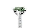 White gold Fancy Green Heart  Cut Channel Set Solitaire Engagement Ring with Four-Prong Setting_5