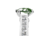 White gold Fancy Green Heart  Cut Channel Set Solitaire Engagement Ring with Prong Setting_5