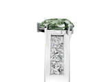 White gold Fancy Green Heart Cut Cut Channel Set Solitaire Ring with Four-Prong Setting_17
