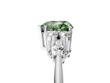 White gold Fancy Green Heart Cut Cut Diamond Cluster Ring with Solitaire Band and Four-Prong Setting_17