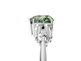 White gold Fancy Green Heart Cut Cut Diamond Cluster Ring with Solitaire Band and Four-Prong Setting_53
