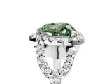 White gold Fancy Green Heart Cut Cut Diamond Halo Engagement Ring with Open Split Pavé Band_5