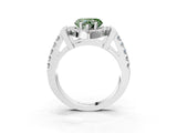 White gold Fancy Green Heart Cut Cut Halo Split Shank Prong Set Ring_3