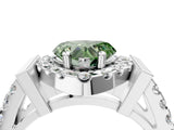 White gold Fancy Green Heart Cut Cut Halo Split Shank Prong Set Ring_4