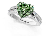 White gold Fancy Green Heart Cut Cut Pave Split Shank Engagement Ring with Four-Prong Setting_13