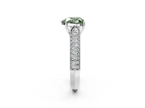 White gold Fancy Green Heart Cut Cut Pave Split Shank Engagement Ring with Four-Prong Setting_14