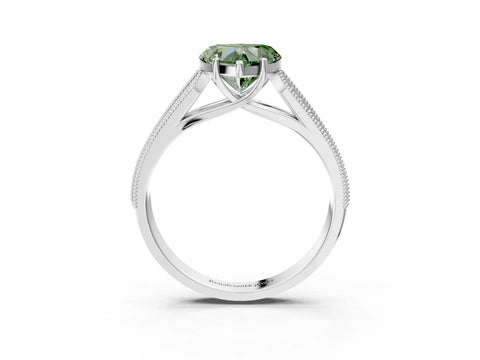 White gold Fancy Green Heart Cut Cut Pave Split Shank Engagement Ring with Four-Prong Setting_15