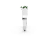 White gold Fancy Green Heart Cut Diamond Channel Set Solitaire Ring with Four-Prong Setting_38