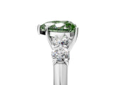 White gold Fancy Green Heart  Cut Diamond Five-Stone Prong Set White Gold Ring_53