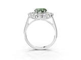 White gold Fancy Green Heart Cut Diamond Floral Double Halo Engagement Ring with Prong Setting_27