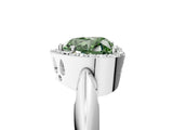 White gold Fancy Green Heart  Cut Diamond Halo Engagement Ring with Split Shank and Four-Prong Setting_33