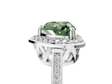 White gold Fancy Green Heart Cut Diamond Halo Ring with Split Shank and Four-Prong Setting_21