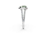 White gold Fancy Green Heart Cut Diamond Halo Split Shank Engagement Ring_76