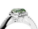White gold Fancy Green Heart Cut Diamond Halo Split Shank Engagement Ring_79