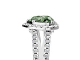 White gold Fancy Green Heart Cut Diamond Halo Split Shank Engagement Ring_80