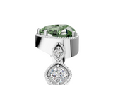 White gold Fancy Green Heart  Cut Diamond Milgrain Marquise Band with Prong Setting_8