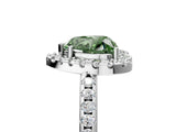 White gold Fancy Green Heart Cut Diamond Pavé Halo Ring with Four-Prong Setting_34