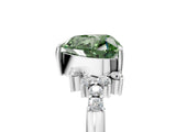 White gold Fancy Green Heart Cut Diamond Ring with Side Stones and Four-Prong Setting_70
