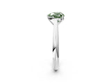 White gold Fancy Green Heart Cut Diamond Solitaire Engagement Ring with Cathedral Setting and Four-Prong Mount_29