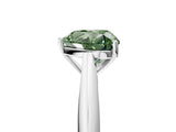 White gold Fancy Green Heart Cut Diamond Solitaire Engagement Ring with Cathedral Setting and Four-Prong Mount_63