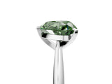 White gold Fancy Green Heart Cut Diamond Solitaire Engagement Ring with Classic Band and Four-Prong Setting_17