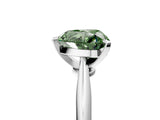 White gold Fancy Green Heart Cut Diamond Solitaire Engagement Ring with Classic Band and Four-Prong Setting_53