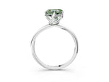 White gold Fancy Green Heart Cut Diamond Solitaire Engagement Ring with Four-Prong Setting and Classic Band_35