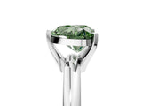 White gold Fancy Green Heart Cut Diamond Solitaire Engagement Ring with Round Band and Four-Prong Setting_118