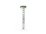 White gold Fancy Green Heart Cut Diamond Solitaire Ring with Shared Prong Pavé Band and Four-Prong Setting_51