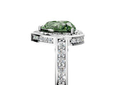 White gold Fancy Green Heart  Cut Halo Pave Split Shank Prong Setting Ring_25