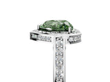 White gold Fancy Green Heart  Cut Halo Pave Split Shank Prong Setting Ring_42