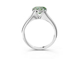White gold Fancy Green Heart Cut Solitaire Diamond Ring with Six-Prong Setting and Classic Band_27