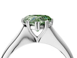 White gold Fancy Green Heart Cut Solitaire Diamond Ring with Six-Prong Setting and Classic Band_28