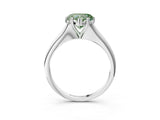 White gold Fancy Green Heart Cut Solitaire Diamond Ring with Six-Prong Setting and Classic Band_58