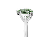 White gold Fancy Green Heart Cut Solitaire Diamond Ring with Six-Prong Setting and Classic Band_72