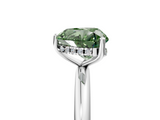 White gold Fancy Green Heart  Cut Solitaire Engagement Ring with Four-Prong Setting and Classic Band_5