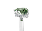 White gold Fancy Green Heart  Cut Solitaire Engagement Ring with Four-Prong Setting on a Classic Band_5