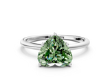 White gold Fancy Green Heart  Cut Solitaire Engagement Ring with Thin Band and Four-Prong Setting_3