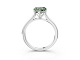 White gold Fancy Green Heart  Cut Solitaire Ring with Cathedral Band and Four-Prong Setting_3