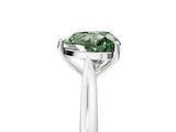 White gold Fancy Green Heart  Cut Solitaire Ring with Cathedral Band and Four-Prong Setting_5