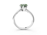White gold Fancy Green Heart  Cut Solitaire Ring with Four-Prong Setting on a Classic Band_3