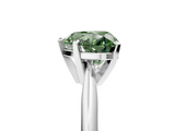 White gold Fancy Green Heart  Cut Solitaire Ring with Four-Prong Setting on a Classic Band_5