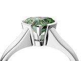 White gold Fancy Green Heart Cut Solitaire Tension Set Diamond Ring with Split Shank Band_16