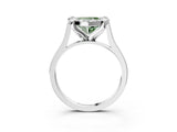 White gold Fancy Green Heart  Diamond Cluster Halo Solitaire with Four-Prong Setting_38