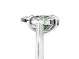 White gold Fancy Green Heart  Diamond Cluster Halo Solitaire with Four-Prong Setting_40