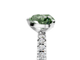 White gold Fancy Green Heart  Diamond Pavé Band Solitaire with Four-Prong Setting_5